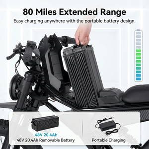 Bici Elettrica <span class=keywords><strong>Gravel</strong></span> per Adulti con Doppia Sospensione e Telaio in Lega di Alluminio, Spedizione Rapida dagli USA in 48 Ore - Product Image 5