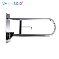 Barre d'appui pliable en acier inoxydable pour salle de bain, main courante de sécurité pour escalier