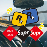 Désodorisant de voiture personnalisé pour voiture et maison, ornement suspendu avec logo personnalisé, carte parfumée en papier, parfum longue durée