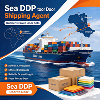 Agent d'expédition maritime DDP porte-à-porte pour les ensembles de revêtements de tiroirs en caoutchouc vers le Koweït, Dublin, Irlande, avec dédouanement efficace