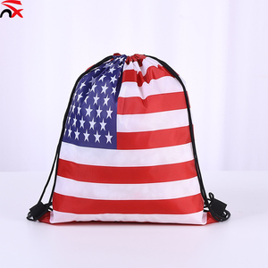 Sac à cordon en polyester 210D imperméable 34 * 43 cm sur le thème du drapeau national, personnalisable pour la Coupe du Monde de football - Product Image 3
