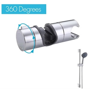 Bathroom Accessories 360° Rotation 22mm Shower Holder <b>Clamp</b> Showerhead Rail Slide Bracket 18-25mm Adjustable Shower Head Holder - Product Image 5