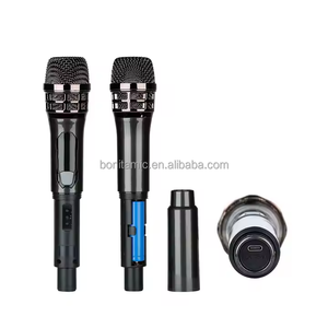 2-Channel Noise Cancelling Wireless Handheld Microphone LED Display KTV <strong>Mixer</strong> Amplifier for Home Studio Professional <strong>Karaoke</strong> - Product Image 1