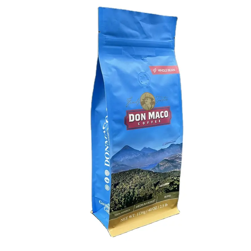 Embalagem personalizada café 5 galão mylar sacos sacos arroz 5kg lado gusset grãos de café sacos impressão logotipo embalagens plásticas