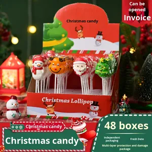 Scatola Regalo di Caramelle Dure Natalizie Rivestite all'Ingrosso, Lecca-lecca Multicolore al Gusto Frutta 576g/Scatola, Pronte all'Uso, Durata 365 Giorni - Product Image 4