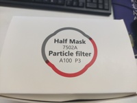 Logo OEM Headhanging type Silicone 7502A P3 Filtre à particules Demi-masque de protection du visage masque à gaz