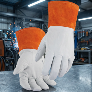 Gants de travail stériles en polyester antidérapants, noirs et blancs, haute visibilité, usage général, 11 oz, 10 pouces, pour riggers canadiens, vente en gros - Product Image 2