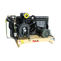 Compresseur d'air à piston alternatif haute pression 15/18,5/22 KW 30 bar, double étage de compression, moteur stationnaire, air/eau