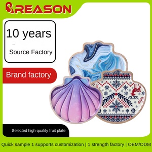 ถาดผลไม้ ถาดอาหาร ถาดเสิร์ฟ ไม้ยางพาราแท้ ดีไซน์เรโทรหรูหราสไตล์โอเชียน ผลิตจากโรงงานโดยตรง - Product Image 2