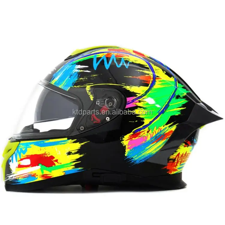 KTD-1820 personnalisé beaux casques motos casque intégral Cascos avec DOT ECE certifié