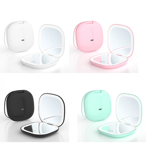 Hot Bán Du Lịch Xách Tay LED Trang Điểm Cầm Tay Gương Nhà Máy Bán Buôn Nhỏ Gọn Túi Ánh Sáng Magnifying Gương Mỹ Phẩm - Product Image 1