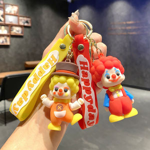 Porte-clés en PVC personnalisé de haute qualité, adorable clown de <span class=keywords><strong>cirque</strong></span>, pendentif de mode américaine, pour sac à dos ou voiture, petit cadeau - Product Image 1