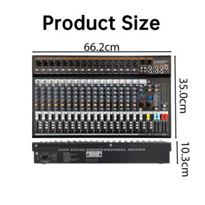 Console <span class=keywords><strong>de</strong></span> <span class=keywords><strong>mixage</strong></span> <span class=keywords><strong>de</strong></span> scène <span class=keywords><strong>de</strong></span> studio <span class=keywords><strong>16</strong></span> canaux avec égaliseur 3 bandes et sweep moyen, processeur multi-effets 24 bits pour église - Product Image 3