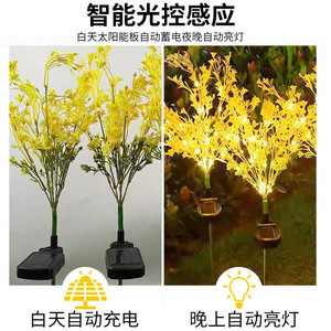 Lampes solaires en forme de fleurs de colza, imperméables, pour jardin extérieur, pelouse, décoration paysagère - Product Image 5