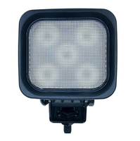 Lampe de travail pour tracteur E-Mark 25W 5 LED, montage carré, robuste, 12V 24V, avec connecteur Deutsch intégré