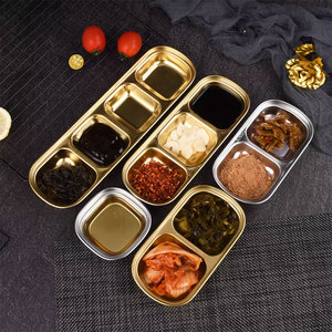不锈钢烧烤盘韩式餐盘家用商用烧烤盘餐具 - Product Image 1