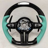 Volant en fibre de carbone à fond plat avec LED pour BMW F30 F10 F11 F20 M3 M5 F21 F31 F32 F33 F22 F25 F34 F36 F01 F23 F06 F07 X3 X5