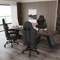 Chaise de jeu professionnelle robuste et ergonomique avec dossier inclinable pivotant, matériau de haute qualité, coussin lombaire massant et support pour la nuque