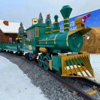 Train touristique électrique à batterie Hualong avec rails, alimenté par batterie au lithium