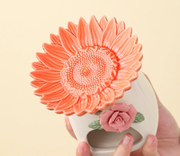 Brûleur d'huile essentielle de noël diffuseur d'arôme cire en céramique fondre bougeoir chauffe-plat de fleur chauffe-parfum