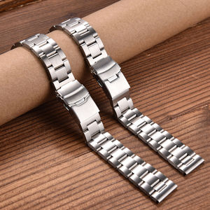 Factory Wholesale Price 18mm 20mm 22mm Stainless Steel Smart Strap Charm Folding Butterfly Buckle Watch Band