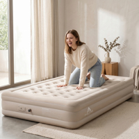 Matelas Gonflable Queen Size 2 Places avec Pompe Intégrée pour Camping