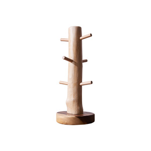 Vente en gros de décor de ferme vintage rustique <span class=keywords><strong>porte</strong></span>-tasses arbre support de tasse rangement avec crochets tasse à café en bois support de tasse à café - Product Image 2