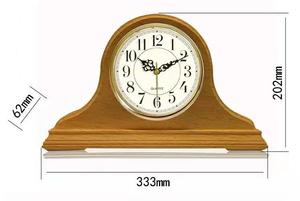 Wood <strong>Mantle</strong> <strong>Clock</strong> Grandfather Wall <strong>Clock</strong> <strong>Art</strong> <strong>Deco</strong> Quartz Movement Radio Calendar Desk and Table <strong>Clocks</strong> for Table Decor - Product Image 3