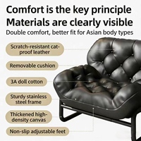 Fauteuil individuel de designer, style minimaliste et luxe léger, fauteuil de salon décontracté, fauteuil paresseux couleur crème, style médiéval, fauteuil noir