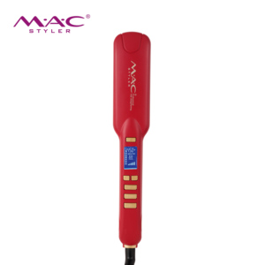 Mac chuyên nghiệp tóc ép tóc <span class=keywords><strong>LCD</strong></span> có thể điều chỉnh nhiệt độ hiển thị tóc thẳng thiết bị Titan nhanh chóng sưởi ấm rộng Bảng điều chỉnh - Product Image 1