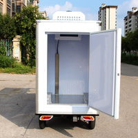 Véhicule de livraison express à quatre roues Scooter électrique à 4 roues avec boîte de chargement Tricycle de chargement Mini fourgonnette efficace pour adultes