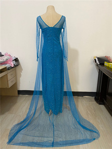 Robe longue de princesse Elsa, robe de soirée en maille à paillettes, <span class=keywords><strong>costume</strong></span> Elsa pour <span class=keywords><strong>adulte</strong></span>, <span class=keywords><strong>costume</strong></span> de <span class=keywords><strong>reine</strong></span> <span class=keywords><strong>des</strong></span> <span class=keywords><strong>neiges</strong></span>, robe de fête, <span class=keywords><strong>costume</strong></span> de cosplay pour Halloween, carnaval - Product Image 6