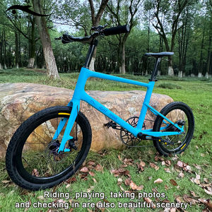 Light Shark Technology Vélo de route en fibre de carbone avec frein à disque de 20 pouces Vélo de ville léger à 7 vitesses - Product Image 4