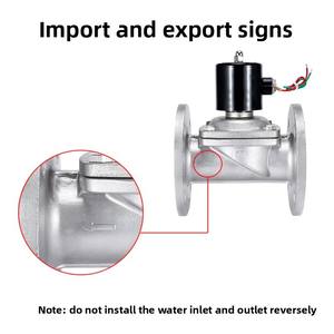 2w-15bf स्टेनलेस स्टील 304 डायरेक्ट-अभिनय सोलेनोइड वाल्व सामान्य बंद तांबे के तार इलेक्ट्रिक (A220v) पानी गैस फ्लैंज डायाफ्राम - Product Image 3