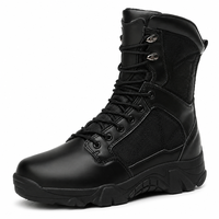 Bottes tactiques pour hommes, bottes de désert, fermeture éclair, semelle en caoutchouc, hauteur mi-mollet, toutes saisons, bottes d'entraînement pour les forces spéciales en plein air