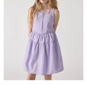 Robe de plage midi en coton écologique pour filles, tissu respirant adapté à l'été, éléments de design décoratifs, confortable - Product Image 4