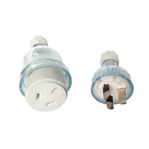 SAA Australiano 10A 3 Pin Rewire Plug Macho Para DIY Cabos de Alimentação, plugue Transparente