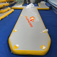 Plateforme de quai gonflable géante en forme de U pour jet-ski, quai de stationnement pour bateau, plateforme de quai gonflable pour bateau