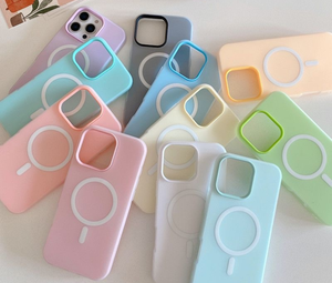 Funda de teléfono de TPU suave con carga inalámbrica magnética para <span class=keywords><strong>iPhone</strong></span> 17 Air 16 15 <span class=keywords><strong>Pro</strong></span> <span class=keywords><strong>Max</strong></span> 14 Plus 13 <span class=keywords><strong>11</strong></span> 12 funda de piel mate colorida 2 en 1 - Product Image 5