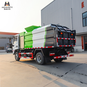 Camion benne à ordures HEAVSTY 7CBM en aluminium avec compartiment à <span class=keywords><strong>volet</strong></span> roulant et élévateur de déchets 240L 4x2 pour Dongfeng D6 CLW5049ZZZ6 - Product Image 6