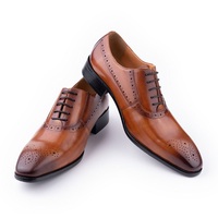 Chaussures habillées de luxe en cuir véritable pour hommes, faites à la main, à bout pointu, à lacets, pour le bureau, les affaires, les mariages et les tenues de soirée formelles