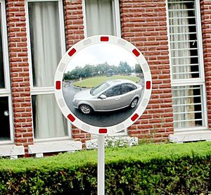 Miroir convexe de sécurité routière de 28, 36 et 48 pouces, réfléchissant, extérieur/intérieur, en acrylique, pour voitures - Product Image 2