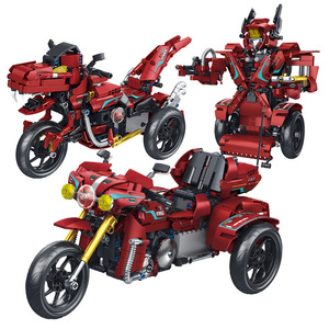 Bloques de Construcción, Motocicleta Mecánica Deslizante, Kit de Ensamblaje de Plástico ABS, Transformación de Tres Modos, <span class=keywords><strong>Juguete</strong></span> para Niños - Product Image 4