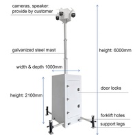 Mobile CCTV-Türme für Baustellen Verzinkter Stahlturm mit 6m Mast für Europa