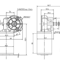 Moteur à vis sans fin CC à faible vibration, sélection de puissance multiple 12V 24V 48V, 100W 120W 150W 180W, vitesse stable, certifié CE ROHS