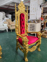 Trônes modernes blancs style Roi et Reine, faits à la main, pour la location de mariages, salons, villas, événements, banquets et ateliers