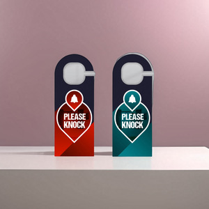 Folleto promocional personalizado para colgar en la puerta de la habitación, con gancho irregular, impreso para la empresa - Product Image 3