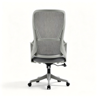 Chaise de bureau ergonomique à dossier haut, respirante, avec support lombaire, pivotante, pour ordinateur