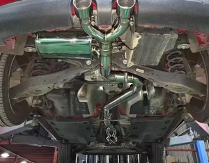ท่อไอเสียแบบ Catback สำหรับ VW <span class=keywords><strong>Golf</strong></span> 5 MK5 R32 <span class=keywords><strong>VR6</strong></span> 3.2L ผลิตตามสั่งจากโรงงาน ระบบไอเสียแบบปรับแต่งพร้อมวาล์ว  วัสดุสแตนเลส 304 - Product Image 4