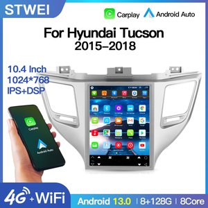 Radio de coche para Hyundai Tucson 2015-2018 Pantalla de estilo Tesla reproductor de vídeo Multimedia navegación GPS <span class=keywords><strong>Android</strong></span> 13 Carplay BT Wifi DSP - Product Image 2